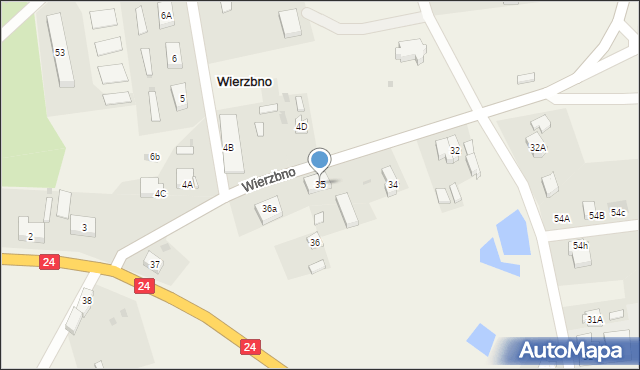 Wierzbno, Wierzbno, 35, mapa Wierzbno