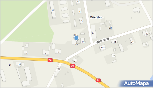 Wierzbno, Wierzbno, 4C, mapa Wierzbno