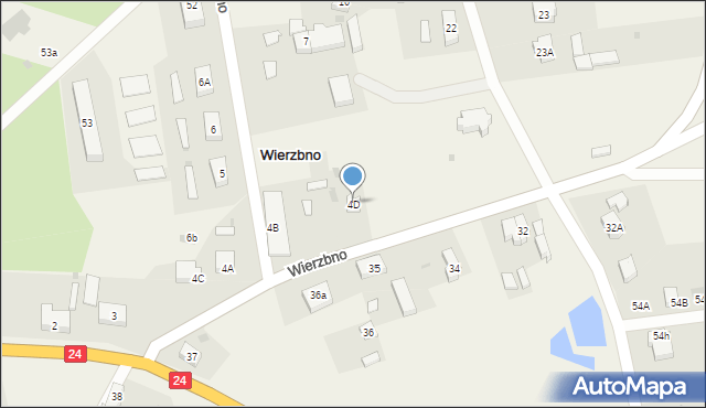 Wierzbno, Wierzbno, 4D, mapa Wierzbno