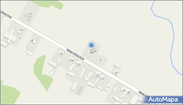 Wierzbocice, Wierzbocice, 20b, mapa Wierzbocice