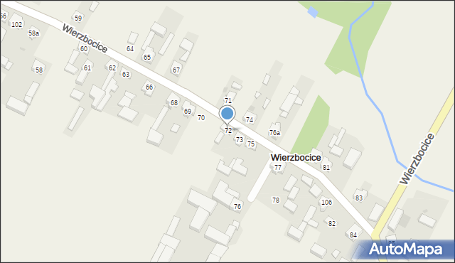 Wierzbocice, Wierzbocice, 72, mapa Wierzbocice