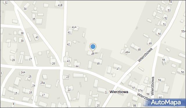 Wierzbowa, Wierzbowa, 45, mapa Wierzbowa
