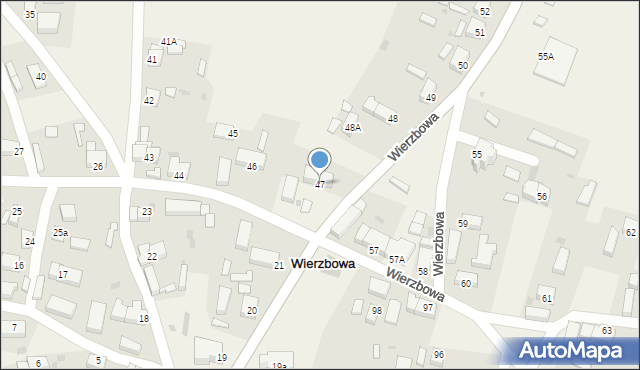 Wierzbowa, Wierzbowa, 47, mapa Wierzbowa