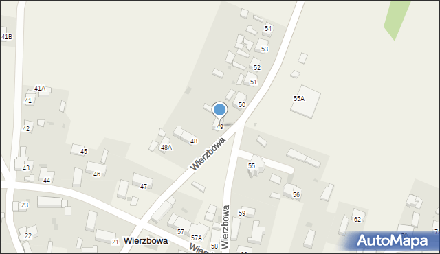 Wierzbowa, Wierzbowa, 49, mapa Wierzbowa
