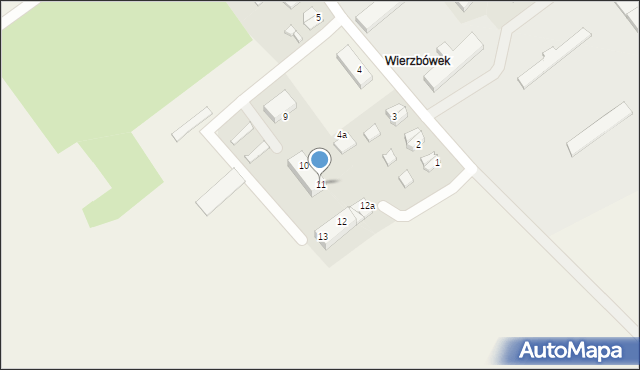 Wierzbówek, Wierzbówek, 11, mapa Wierzbówek