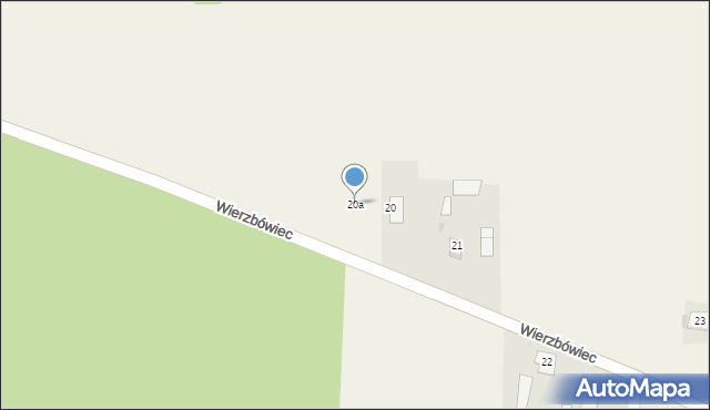 Wierzbówiec, Wierzbówiec, 20a, mapa Wierzbówiec