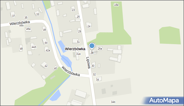 Wierzbówka, Wierzbówka, 28, mapa Wierzbówka