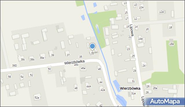 Wierzbówka, Wierzbówka, 33, mapa Wierzbówka