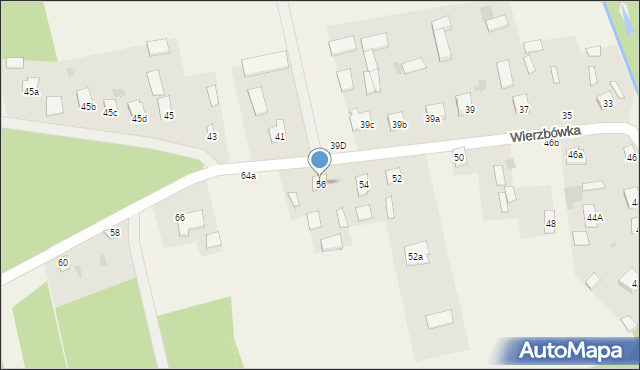 Wierzbówka, Wierzbówka, 56, mapa Wierzbówka