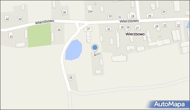 Wierzbowo, Wierzbowo, 34, mapa Wierzbowo