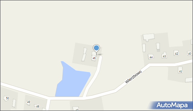 Wierzbowo, Wierzbowo, 46a, mapa Wierzbowo