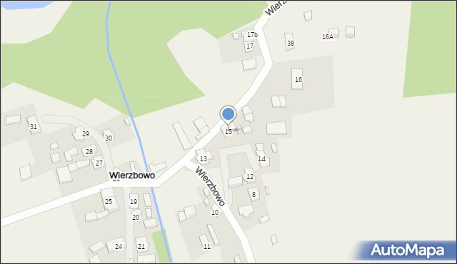 Wierzbowo, Wierzbowo, 15, mapa Wierzbowo