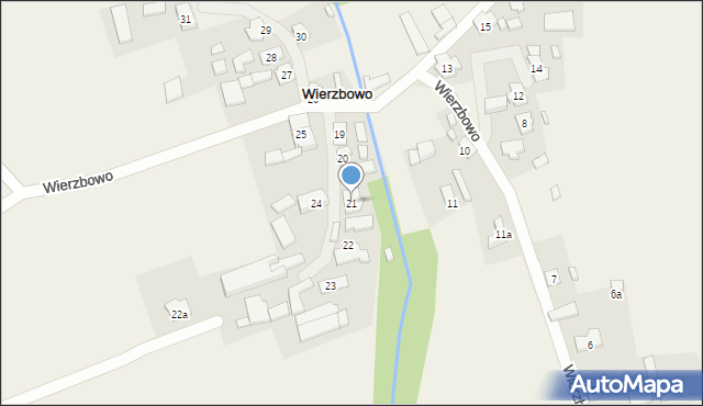 Wierzbowo, Wierzbowo, 21, mapa Wierzbowo