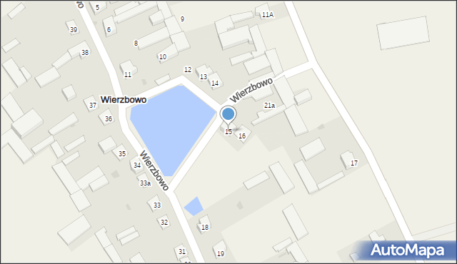 Wierzbowo, Wierzbowo, 15, mapa Wierzbowo