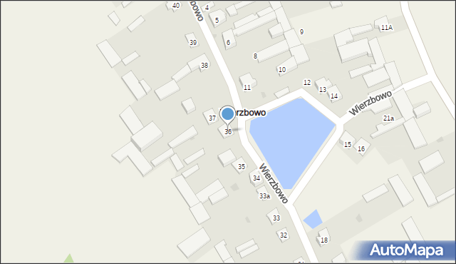 Wierzbowo, Wierzbowo, 36, mapa Wierzbowo