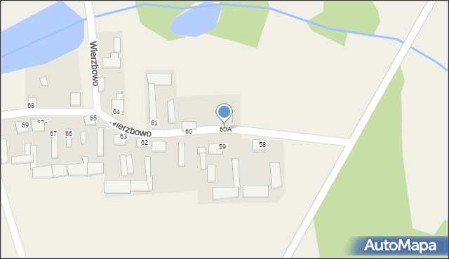 Wierzbowo, Wierzbowo, 60A, mapa Wierzbowo