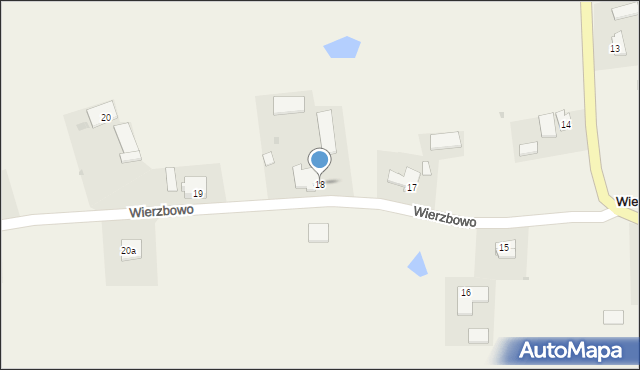 Wierzbowo, Wierzbowo, 18, mapa Wierzbowo