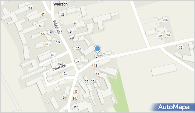 Wierzch, Wierzch, 27, mapa Wierzch