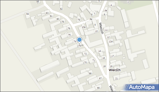 Wierzch, Wierzch, 73, mapa Wierzch