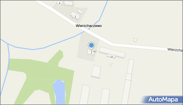 Wierzchaczewo, Wierzchaczewo, 1, mapa Wierzchaczewo