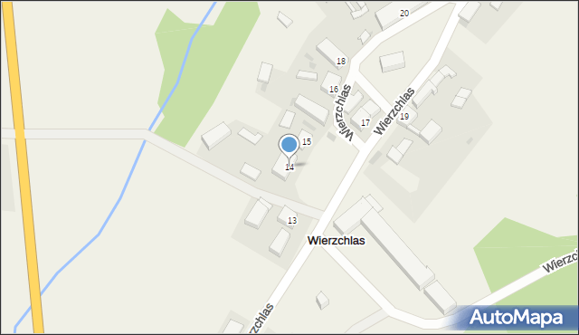 Wierzchlas, Wierzchlas, 14, mapa Wierzchlas