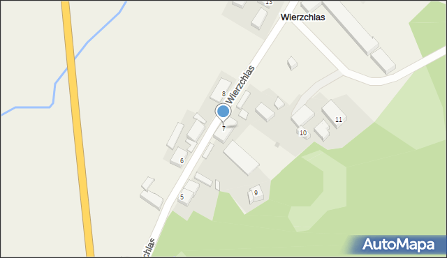 Wierzchlas, Wierzchlas, 7, mapa Wierzchlas