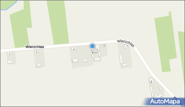 Wierzchlas, Wierzchlas, 5, mapa Wierzchlas