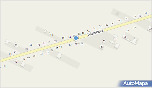 Wierzchlas, Wieluńska, 61, mapa Wierzchlas