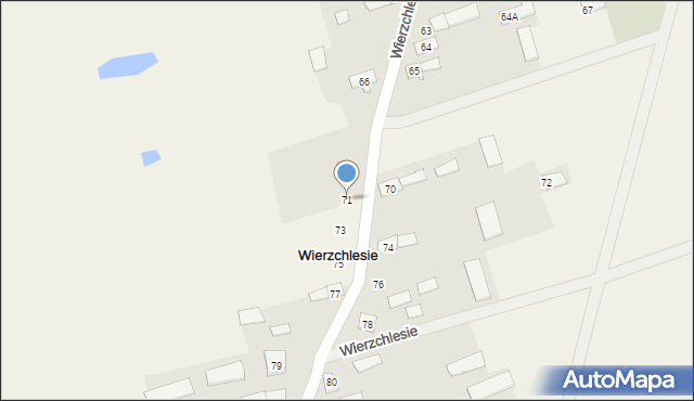 Wierzchlesie, Wierzchlesie, 71, mapa Wierzchlesie