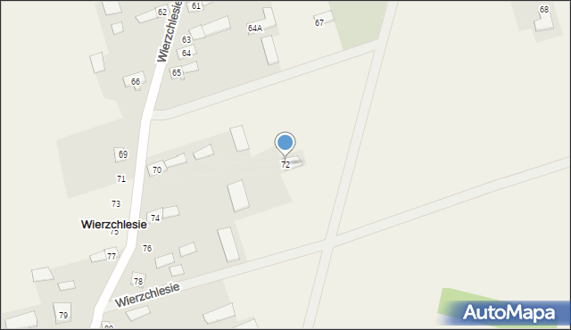 Wierzchlesie, Wierzchlesie, 72, mapa Wierzchlesie