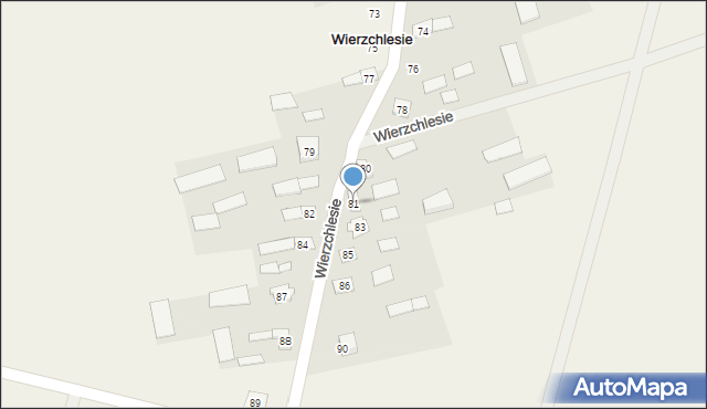 Wierzchlesie, Wierzchlesie, 81, mapa Wierzchlesie