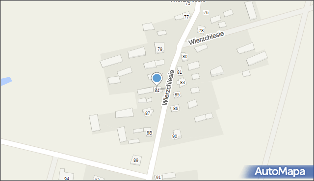 Wierzchlesie, Wierzchlesie, 84, mapa Wierzchlesie