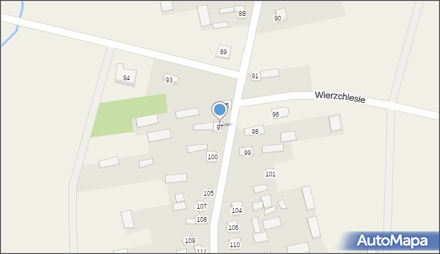 Wierzchlesie, Wierzchlesie, 97, mapa Wierzchlesie
