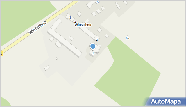 Wierzchno, Wierzchno, 1, mapa Wierzchno