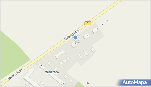 Wierzchno, Wierzchno, 6, mapa Wierzchno