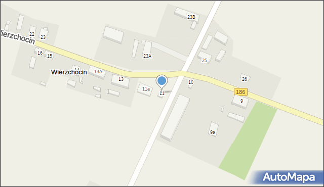 Wierzchocin, Wierzchocin, 11, mapa Wierzchocin