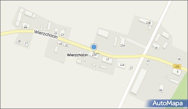 Wierzchocin, Wierzchocin, 13A, mapa Wierzchocin