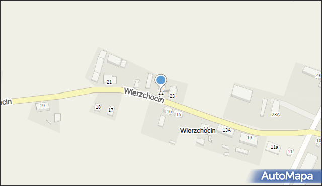 Wierzchocin, Wierzchocin, 22, mapa Wierzchocin