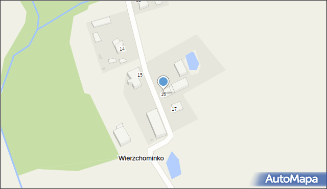 Wierzchominko, Wierzchominko, 16, mapa Wierzchominko