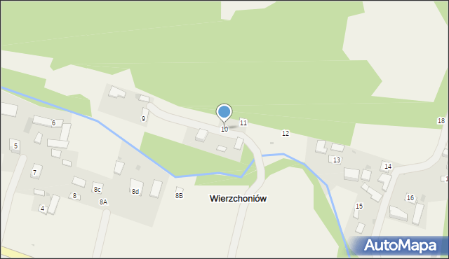 Wierzchoniów, Wierzchoniów, 10, mapa Wierzchoniów