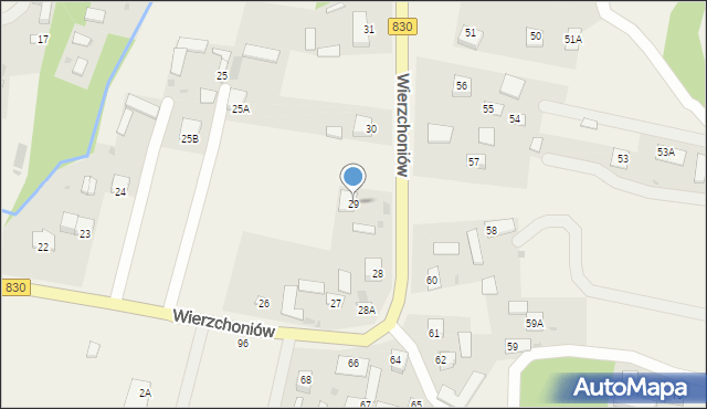 Wierzchoniów, Wierzchoniów, 29, mapa Wierzchoniów