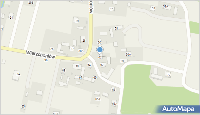 Wierzchoniów, Wierzchoniów, 61, mapa Wierzchoniów