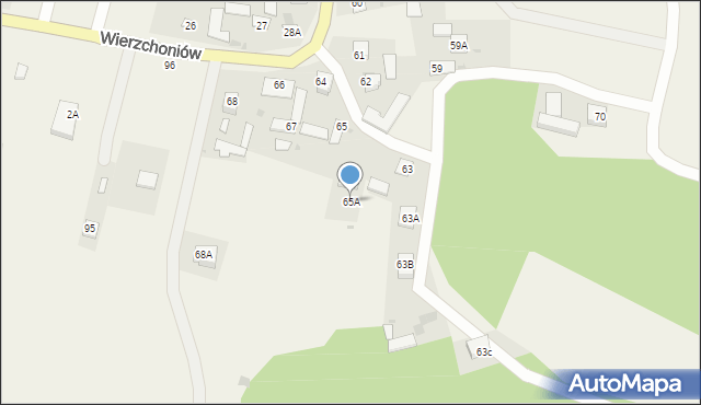 Wierzchoniów, Wierzchoniów, 65A, mapa Wierzchoniów