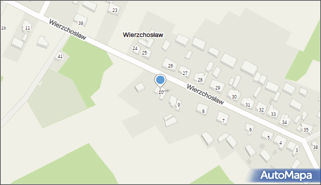 Wierzchosław, Wierzchosław, 10, mapa Wierzchosław