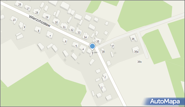 Wierzchosław, Wierzchosław, 3, mapa Wierzchosław