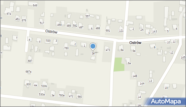 Wierzchosławice, Wierzchosławice, 1a, mapa Wierzchosławice