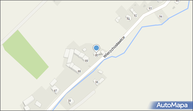 Wierzchosławice, Wierzchosławice, 90, mapa Wierzchosławice