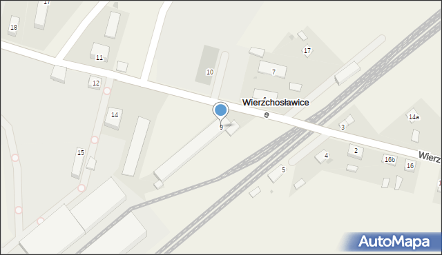 Wierzchosławice, Wierzchosławice, 9, mapa Wierzchosławice