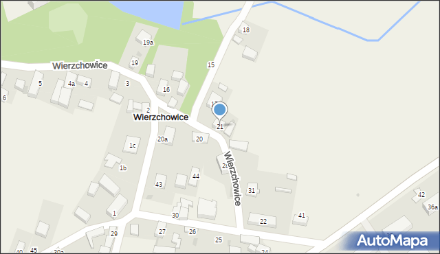 Wierzchowice, Wierzchowice, 21, mapa Wierzchowice