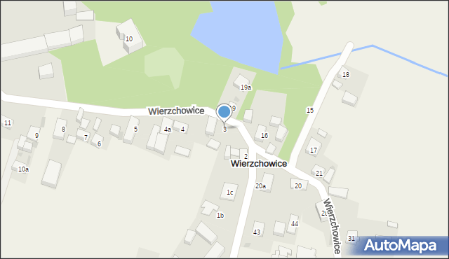 Wierzchowice, Wierzchowice, 3, mapa Wierzchowice